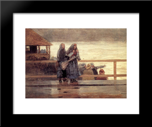 Perils Of The Sea 20x24 Black Modern Wood Framed Art Print Poster by Homer, Winslow