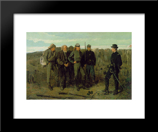 Prisoners From The Front 20x24 Black Modern Wood Framed Art Print Poster by Homer, Winslow