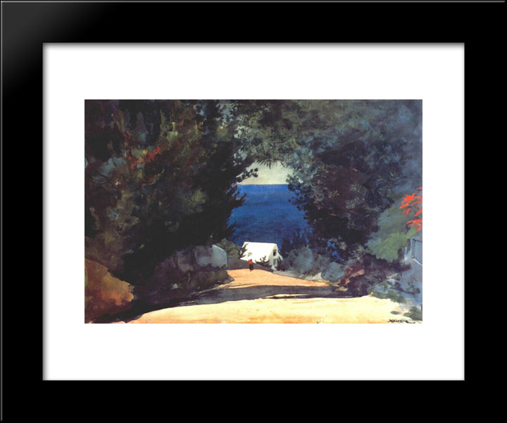 Road In Bermuda 20x24 Black Modern Wood Framed Art Print Poster by Homer, Winslow