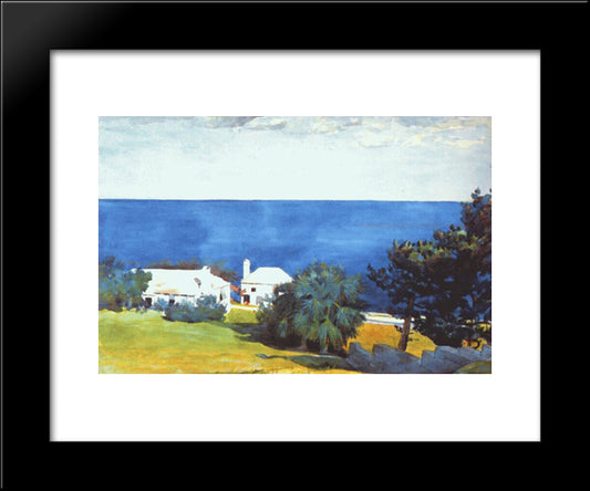 Shore At Bermuda 20x24 Black Modern Wood Framed Art Print Poster by Homer, Winslow