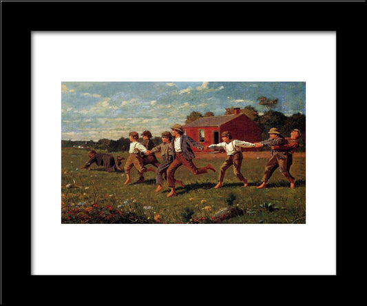 Snap The Whip 20x24 Black Modern Wood Framed Art Print Poster by Homer, Winslow