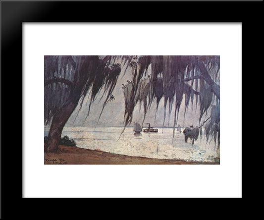 Spanish Moss At Tampa 20x24 Black Modern Wood Framed Art Print Poster by Homer, Winslow