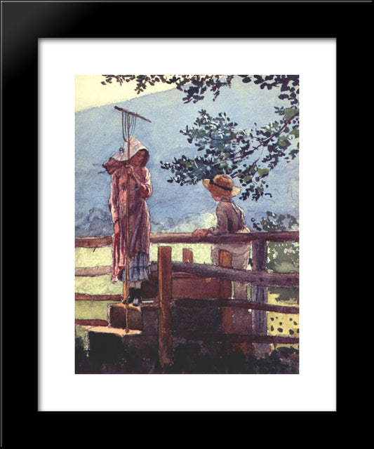 Spring 20x24 Black Modern Wood Framed Art Print Poster by Homer, Winslow
