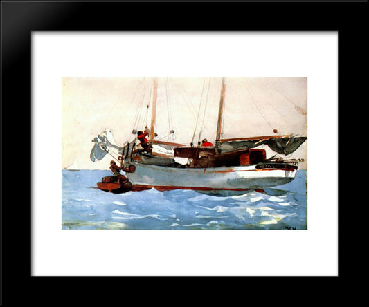 Taking On Wet Provisions 20x24 Black Modern Wood Framed Art Print Poster by Homer, Winslow