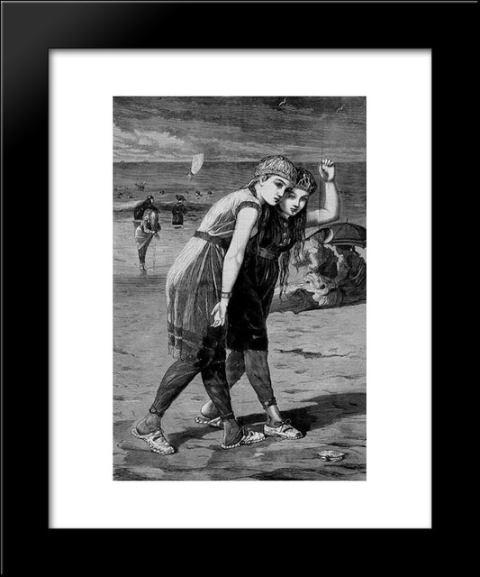 The Bathers 20x24 Black Modern Wood Framed Art Print Poster by Homer, Winslow