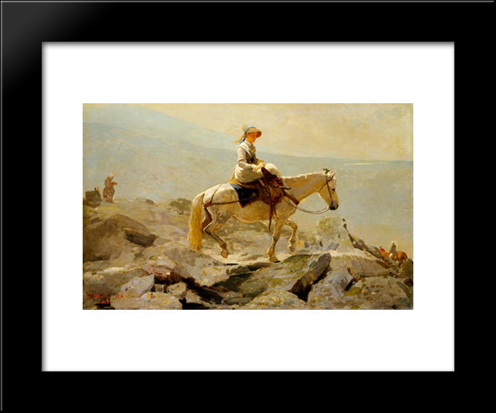 The Bridal Path, White Mountains 20x24 Black Modern Wood Framed Art Print Poster by Homer, Winslow