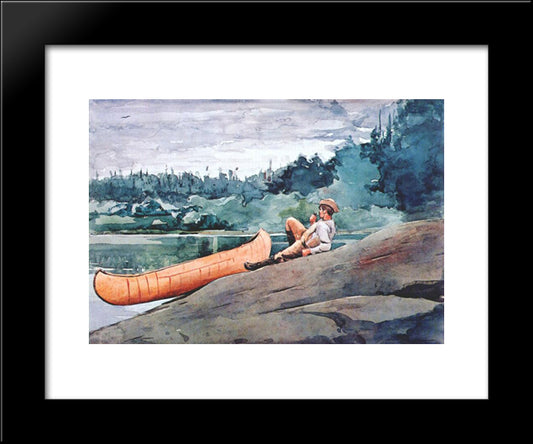 The Guide 20x24 Black Modern Wood Framed Art Print Poster by Homer, Winslow