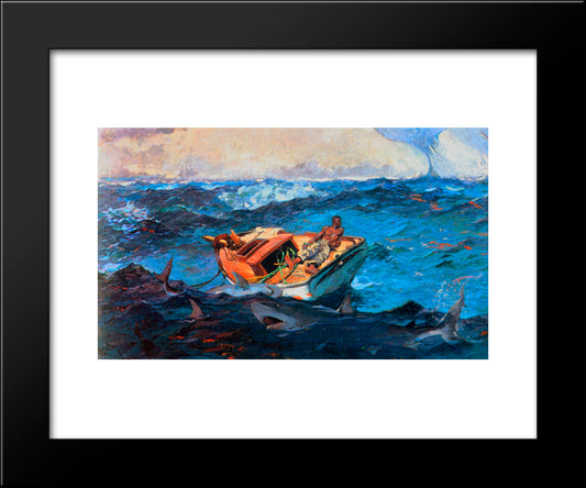 The Gulf Stream 20x24 Black Modern Wood Framed Art Print Poster by Homer, Winslow