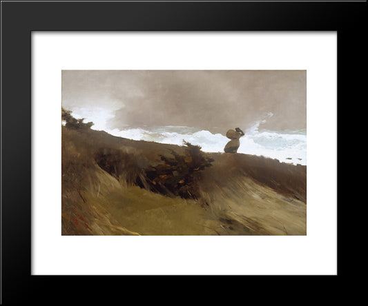 The West Wind 20x24 Black Modern Wood Framed Art Print Poster by Homer, Winslow