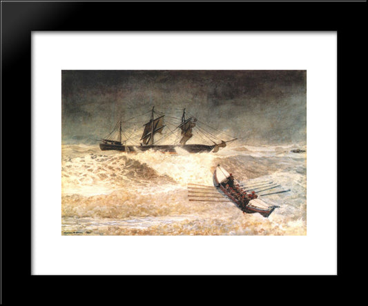 Wreck Of The Iron Crown 20x24 Black Modern Wood Framed Art Print Poster by Homer, Winslow