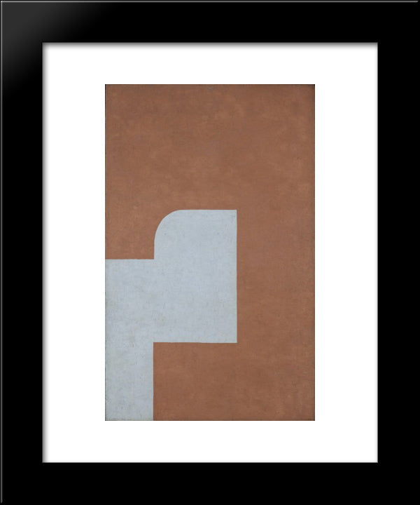 Kompozycja Architektoniczna 12C 20x24 Black Modern Wood Framed Art Print Poster by Strzeminski, Wladyslaw