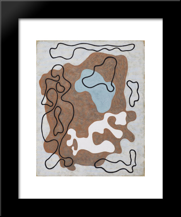 Kompozycja Morska. Wenus 20x24 Black Modern Wood Framed Art Print Poster by Strzeminski, Wladyslaw