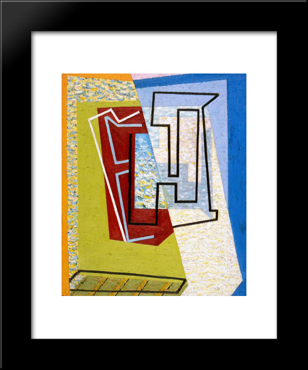 Okno 20x24 Black Modern Wood Framed Art Print Poster by Strzeminski, Wladyslaw