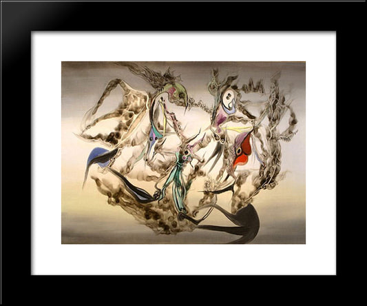 Ciel De Pieuvre 20x24 Black Modern Wood Framed Art Print Poster by Paalen, Wolfgang