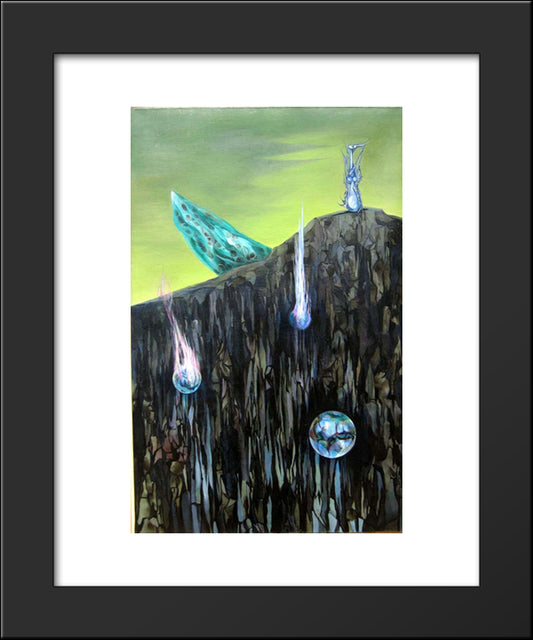 Forbidden Land 20x24 Black Modern Wood Framed Art Print Poster by Paalen, Wolfgang