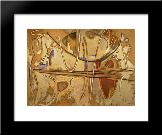 L'Enclume 20x24 Black Modern Wood Framed Art Print Poster by Paalen, Wolfgang