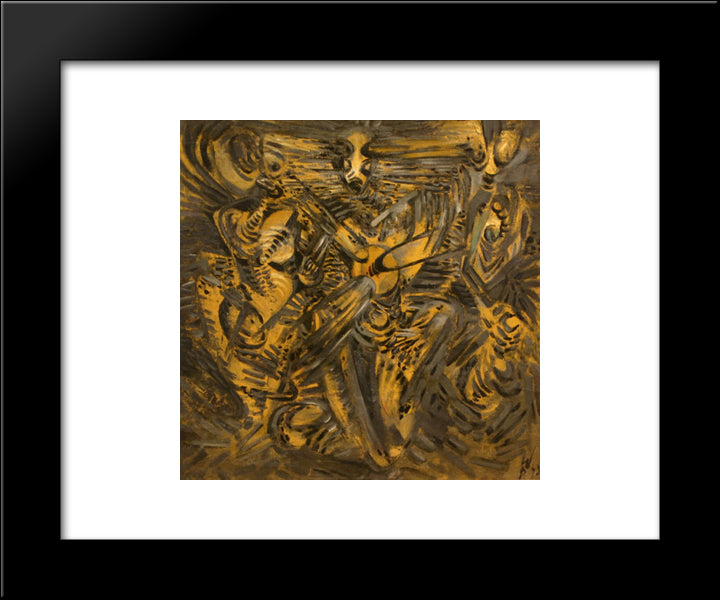 Les Cosmogones (Stage) 20x24 Black Modern Wood Framed Art Print Poster by Paalen, Wolfgang