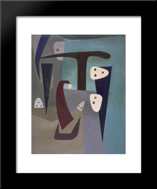 Paysage Boreal 20x24 Black Modern Wood Framed Art Print Poster by Paalen, Wolfgang