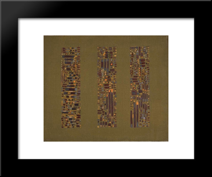 Personages 20x24 Black Modern Wood Framed Art Print Poster by Paalen, Wolfgang