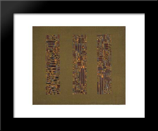 Personages 20x24 Black Modern Wood Framed Art Print Poster by Paalen, Wolfgang