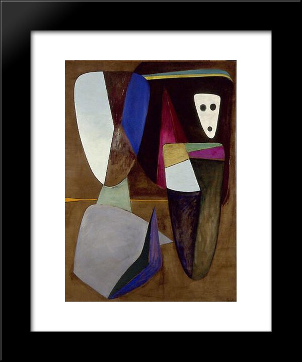 Rencontre Sur Une Plage 20x24 Black Modern Wood Framed Art Print Poster by Paalen, Wolfgang
