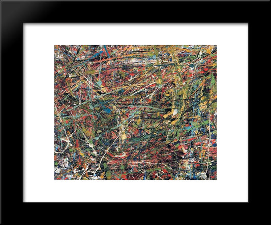 Untitled (Composition) 20x24 Black Modern Wood Framed Art Print Poster by Paalen, Wolfgang