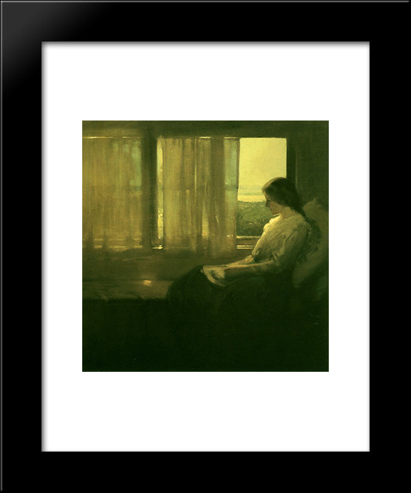 Afternoon In Piedmont (Elsie Whitaker Martinez) 20x24 Black Modern Wood Framed Art Print Poster by Martinez, Xavier