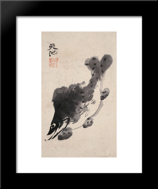 Fish 20x24 Black Modern Wood Framed Art Print Poster by Xu Wei