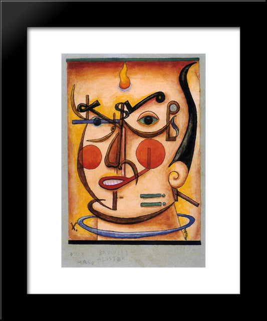 Muy Mago (Portrait Of Aleister Crowley) 20x24 Black Modern Wood Framed Art Print Poster by Solar, Xul