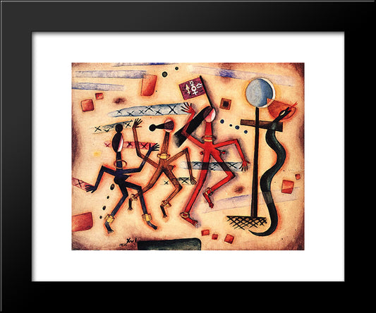 San Danza 20x24 Black Modern Wood Framed Art Print Poster by Solar, Xul