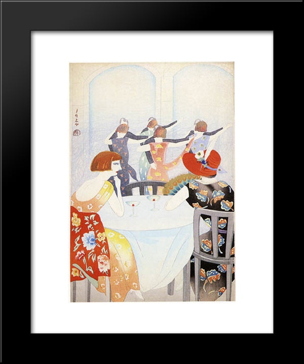Shanghai Cafe Dancers 20x24 Black Modern Wood Framed Art Print Poster by Toyonari, Yamamura