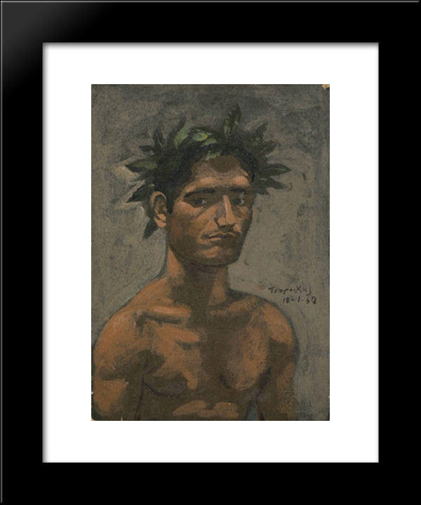 Athlete 20x24 Black Modern Wood Framed Art Print Poster by Tsaroychis, Yiannis
