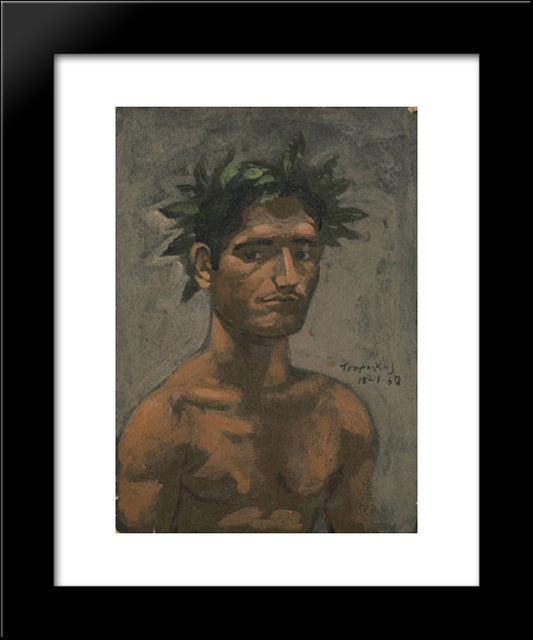 Athlete 20x24 Black Modern Wood Framed Art Print Poster by Tsaroychis, Yiannis