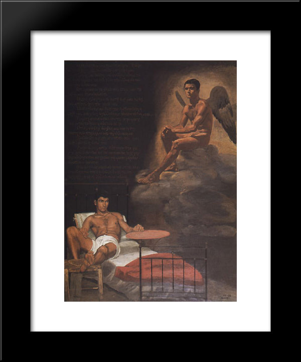 David'S Dream 20x24 Black Modern Wood Framed Art Print Poster by Tsaroychis, Yiannis