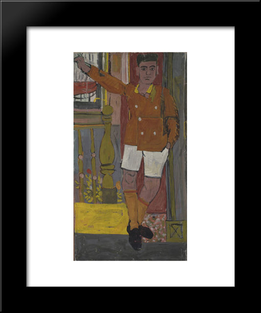 Kid With White Short Trousers 20x24 Black Modern Wood Framed Art Print Poster by Tsaroychis, Yiannis