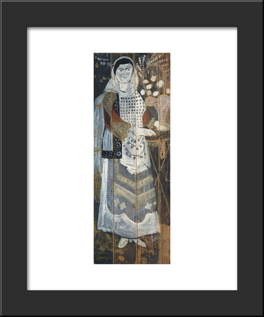 Koundouriotissa Or Woman From Eleusis 20x24 Black Modern Wood Framed Art Print Poster by Tsaroychis, Yiannis