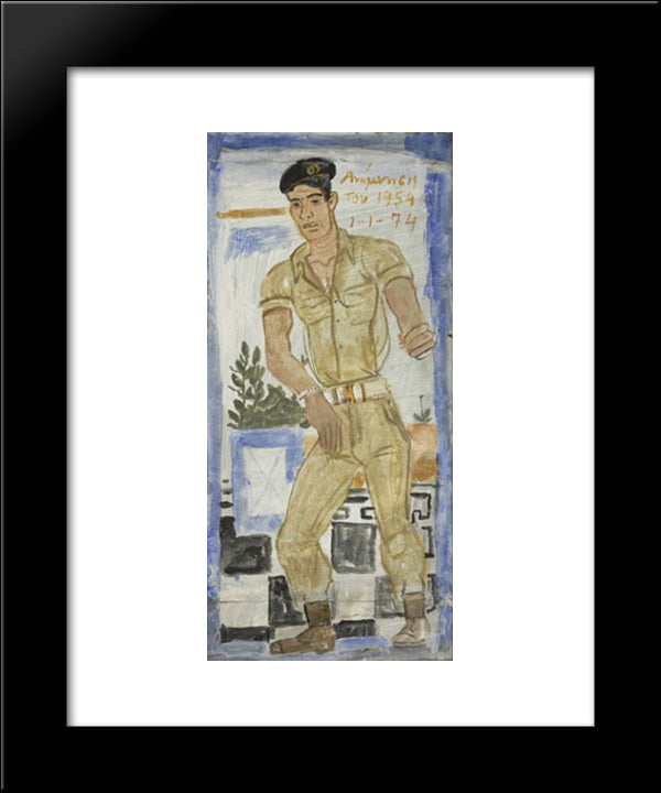 Remembering 1954 20x24 Black Modern Wood Framed Art Print Poster by Tsaroychis, Yiannis