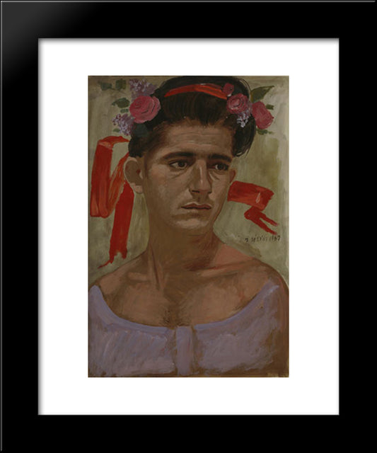 Study For ''May'' 20x24 Black Modern Wood Framed Art Print Poster by Tsaroychis, Yiannis