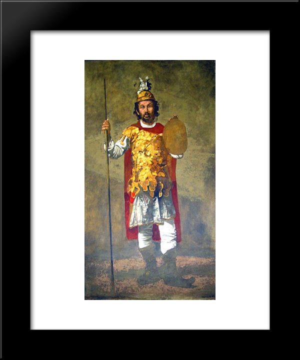 Theofilos Dressed Up As Alexander The Great 20x24 Black Modern Wood Framed Art Print Poster by Tsaroychis, Yiannis