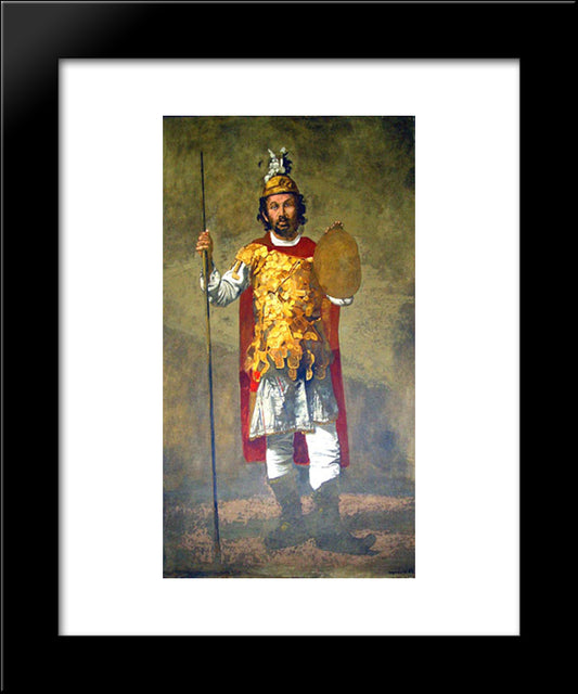 Theofilos Dressed Up As Alexander The Great 20x24 Black Modern Wood Framed Art Print Poster by Tsaroychis, Yiannis