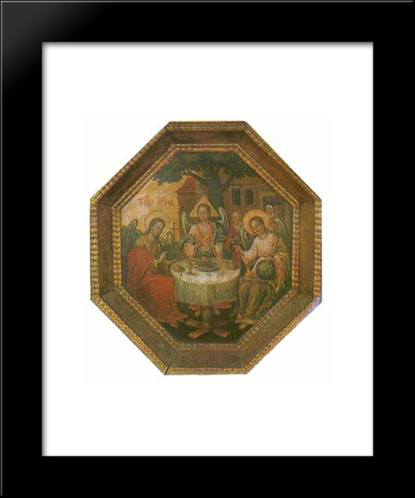 Old Testament Trinity 20x24 Black Modern Wood Framed Art Print Poster by Kondzelevych, Yov