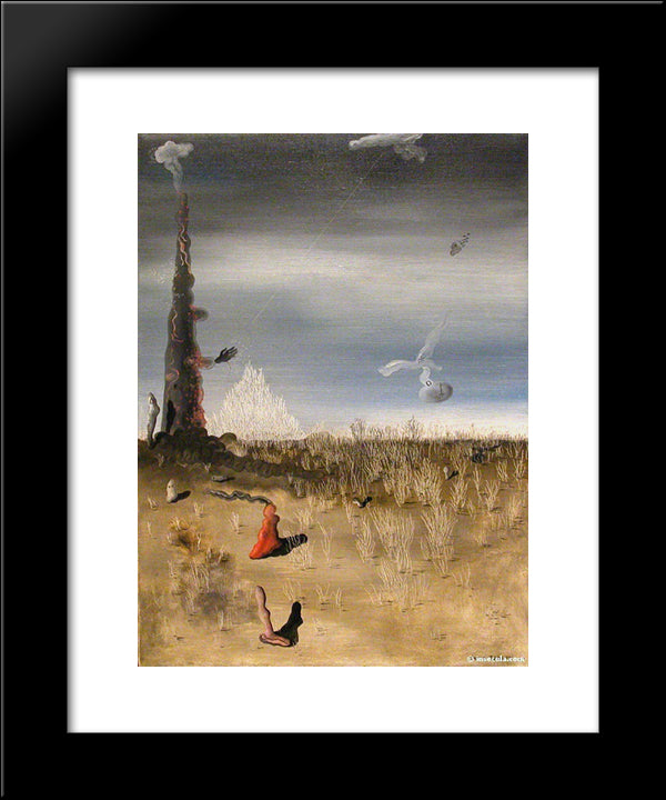 Extinction Of Useless Lights 20x24 Black Modern Wood Framed Art Print Poster by Tanguy, Yves