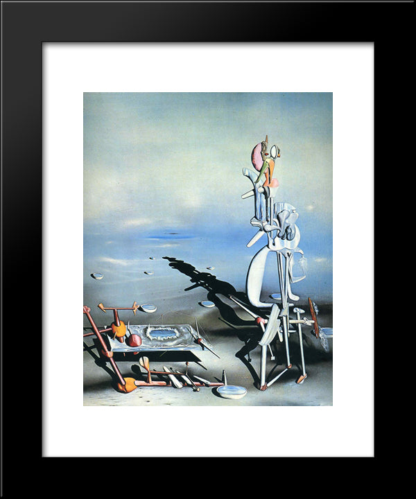 Indefined Divisibility 20x24 Black Modern Wood Framed Art Print Poster by Tanguy, Yves
