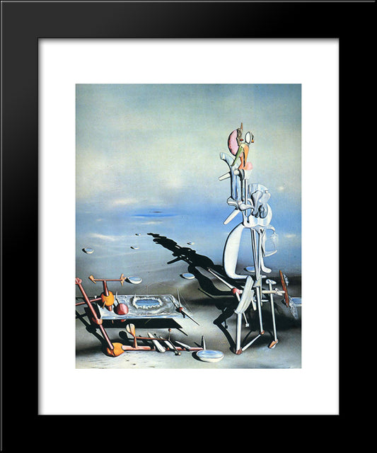 Indefined Divisibility 20x24 Black Modern Wood Framed Art Print Poster by Tanguy, Yves