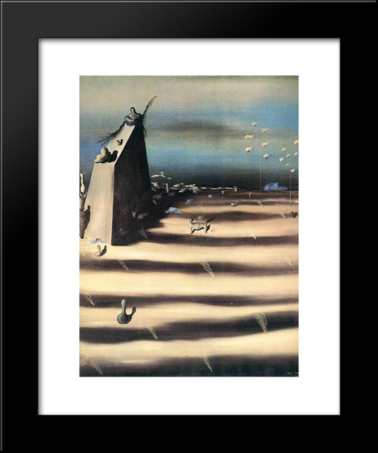 Large Painting Representing A Landscape 20x24 Black Modern Wood Framed Art Print Poster by Tanguy, Yves