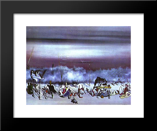 The Ribbon Of Extremes 20x24 Black Modern Wood Framed Art Print Poster by Tanguy, Yves