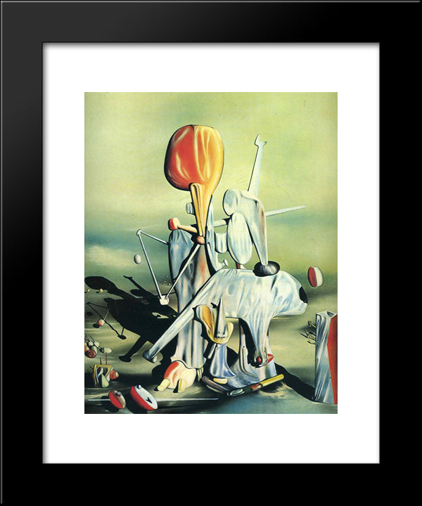 Through Birds Through Fire But Not Through Glass 20x24 Black Modern Wood Framed Art Print Poster by Tanguy, Yves
