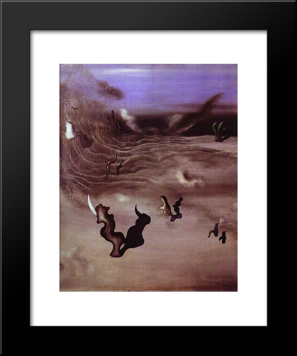 Wind 20x24 Black Modern Wood Framed Art Print Poster by Tanguy, Yves