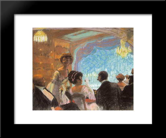 In The Box 20x24 Black Modern Wood Framed Art Print Poster by Kustodiev, Boris