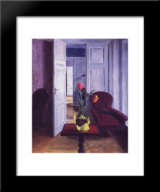 In The Manor Vysokovo (Kostroma) 20x24 Black Modern Wood Framed Art Print Poster by Kustodiev, Boris